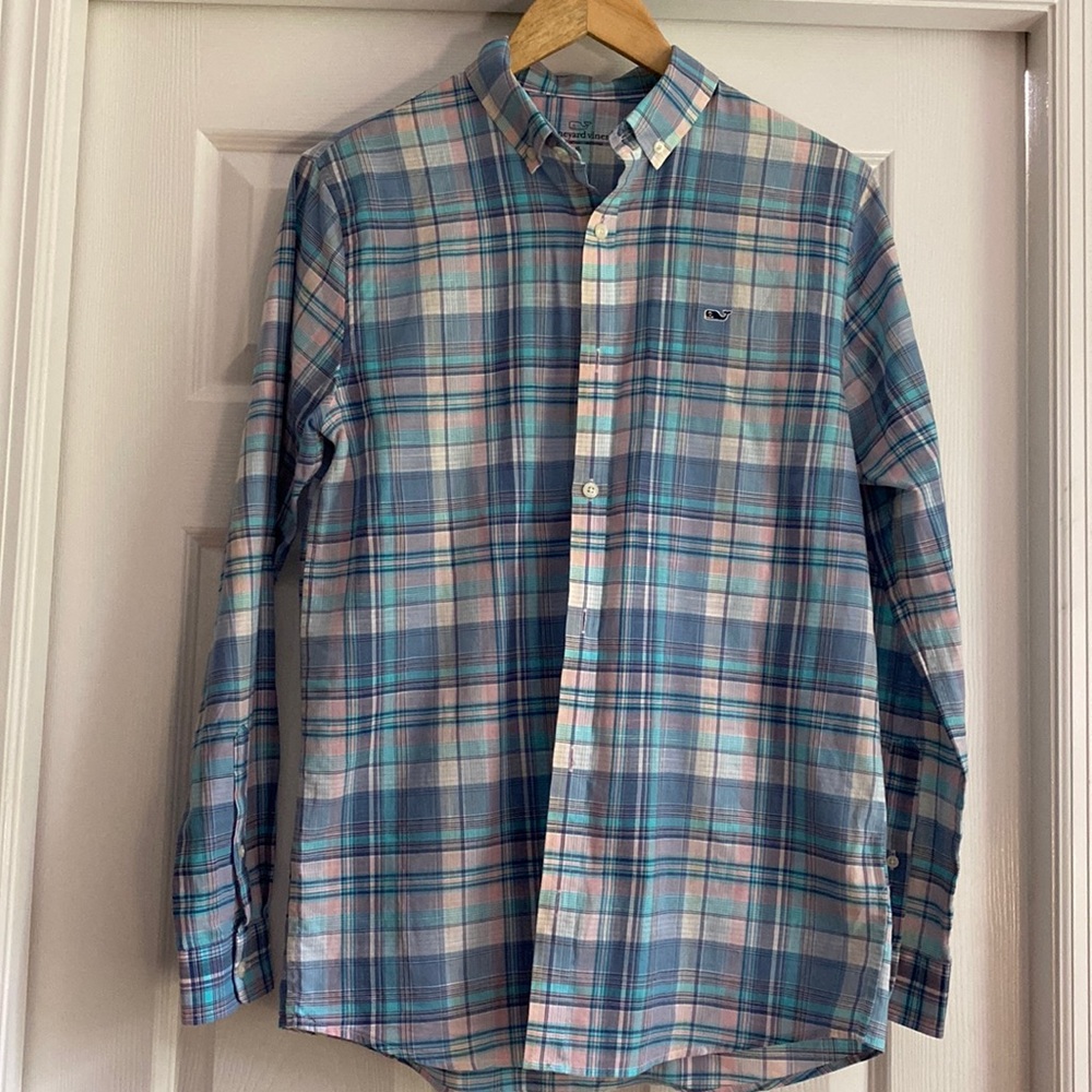 Dressy linen-feel button-down Whale Shirt